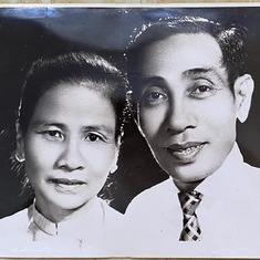 Grandfather's oldest Son and Wife. Nguyen-Ngoc-Xuan (1923-1990)