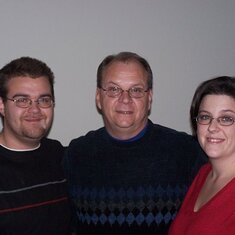 Nick, Dad and I, Christmas 2006