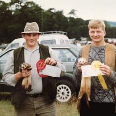 Me and my best friend at Chatsworth Game Fair winning in the ferret show