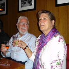 Flirting with fellow whiskey judge at Jameson's in Dublin, 2010