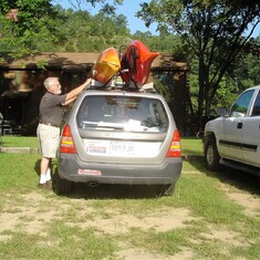 Loading up for one of many kayak excursions.  This one the White River in Arkansas.