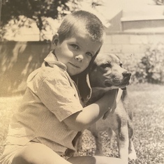 Nick And his beagle dog