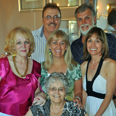 August 4, 2010 …..Mom's Birthday party in Olympia   ( l-r) Lynne,Jeff, Wendy, Brian, Becky