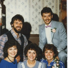Brian and Linda, mom, Rich and Beck 1984