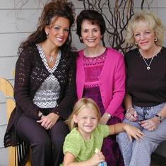 four generations…Jennifer (Lynne's daughter), Josie (Jennifer's daughter) with Mom and Lynne