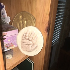 Your hand was hanging out of the cabinet one morning 