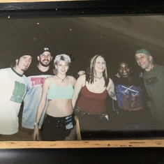 We were so young.  The picture’s stuck to the frame.  This is when we got to meet Sevendust.