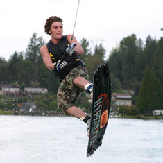 Wakeboarding on Lake Tapps