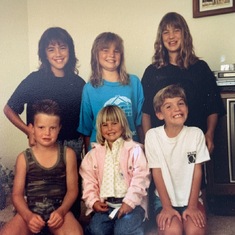 Niel with Courtney and cousins