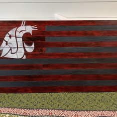 Go Cougs! Flag was made by Nick.