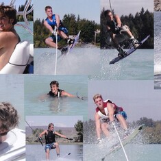 Niel spent many happy summers at the lake on his wakeboard or driving the boat