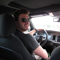 Courtney rented a black Dodge Charger for us in South Carolina. Niel looked good driving it around for us. Nice shades Bud!