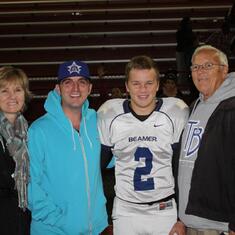 Family pix after Nick's football game...Niel went to every game he could! 