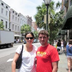 Courtney and Niel in downtown Charleston.