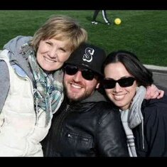 The three musketeers...Mom, Niel, and Courtney.