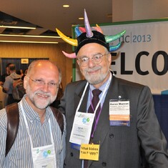 Nigel and Aaron Marcus at UXPA 2013.
