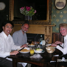 14th of October, 2004, London, a dinner with Nigel and Anna