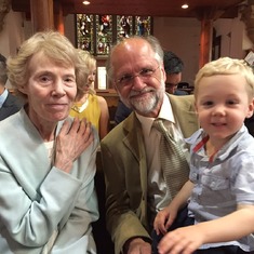 Nigel and Anne with grandson Harry