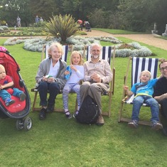 Nigel and Anne with son Dave and grandchildren Ella, Tommy and Harry
