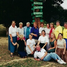 Folk dance teachers' camp (Dainava) 2001.  Nijole is standing, 3rd from left.