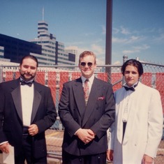 Tom S., Ed P. and Nik -George's wedding Aug 1993