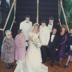Both grandmothers, Nik, Meryl, George, Dennis, Dad, Mom and Elena -George's wedding Aug 1993