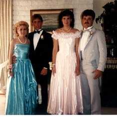 Nina Marie and John Diffenderfer with another best friend Kathryn James and Scott Dertenger heading off to Senior Prom 1996