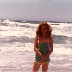Nina Marie on one of her families many beach trips in CA