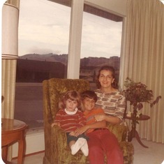 1973 Mom, Keith & Nina Marie at new home in CA