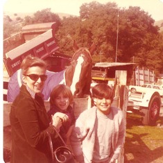 Mom, Nina Marie & Keith at horse farm