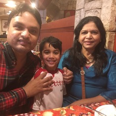 With Son Rishi and Grandson Oliver 
