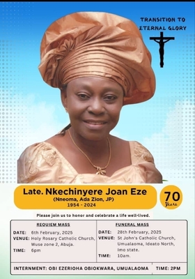 NKECHINYERE JOAN EZE (nee Ihedigbo)