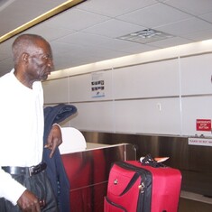 Papa at the Newyork  airport