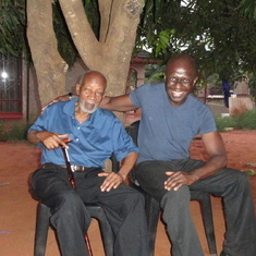 The advocate's father, Dad Naphtali Nndondeni, and advocate's best friend.