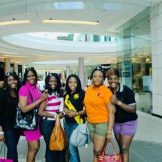 With her cousins and their friends.
Summer 2009.
Westfield Shepherds Bush, London