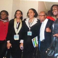 Nnenna with colleagues at a conference