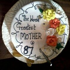 Mama's 87th birthday cake