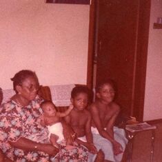 Mama and grandchildren-Uba, Eloka, Chy and Ekwy