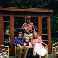 Gordon, George and Nora at Glenwood's summer house with Alexander in the middle.