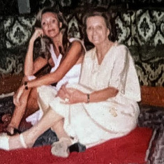 1977 Nora and mum in Casablanca