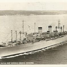 The ship Norbert went to Korea on. 
U.S. Naval Ship General Simon B. Buckner
