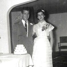 Mom and dad were married at dads moms house on Oct 1st, 1954