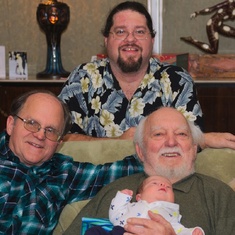 The 4 (male) generations. Norm, David, Trevor and Osric