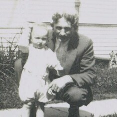 young Norman with maternal grandfather George S. Davis (1928)