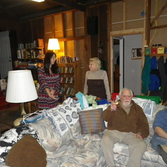 Leticia Hillman, Evonne, Norm, and Aaron Hillman at "Sawdust Trails"