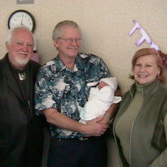 April 2004- Norm, Dennis, newborn Keira, and Evonne