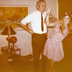 Norm at my graduation party 1970. I am on the right.