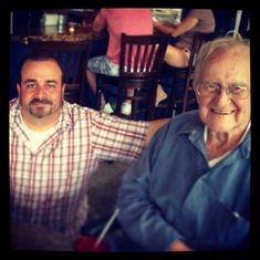 Grandpa and Mark July 2013