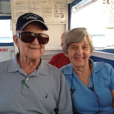 Mom & Dad on Mt. Dora boat tour 2012