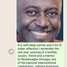 Continue to Rest in peace my dear broda  Nowamagbe Omoigui 